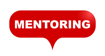 red vector bubble banner mentoring
