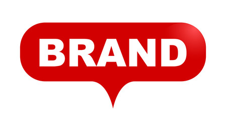 red vector bubble banner brand