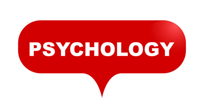 red vector bubble banner psychology