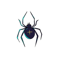 Obraz premium Spider is a symbol of phobias and horrors. Design for Halloween.