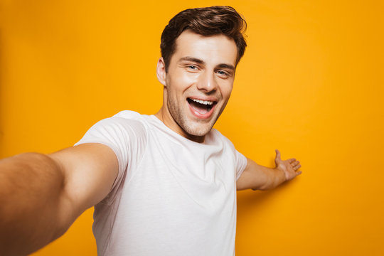Portrait of a cheerful young man