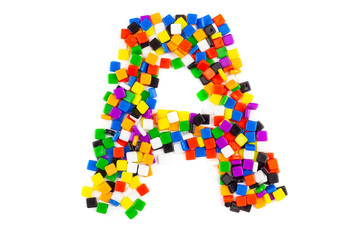 Alphabet on white background