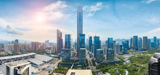 Skyline of Shenzhen Ping An financial center