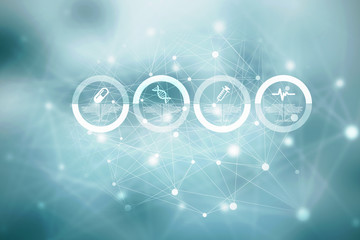 2D illustration medical structure background