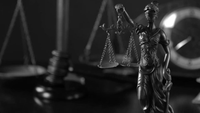 Law and Justice concept video, camera dolly