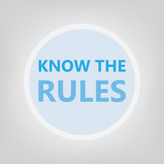 know the rules concept- vector illustration
