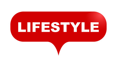 red vector bubble banner lifestyle