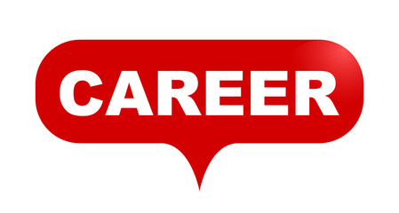 red vector bubble banner career