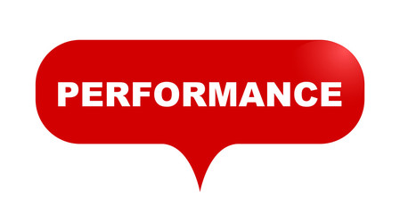 red vector bubble banner performance