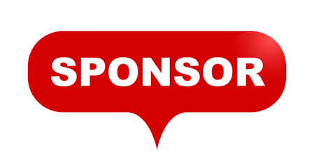 red vector bubble banner sponsor
