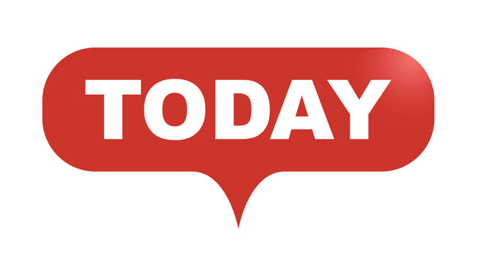 red vector bubble banner today