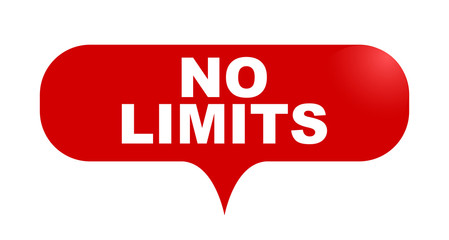 red vector bubble banner no limits