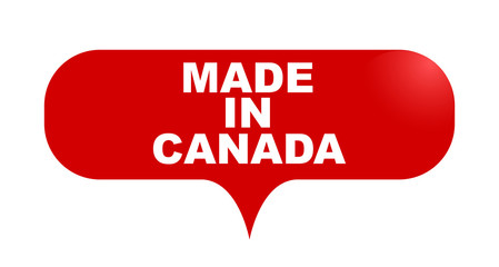 red vector bubble banner made in canada