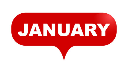 red vector bubble banner january