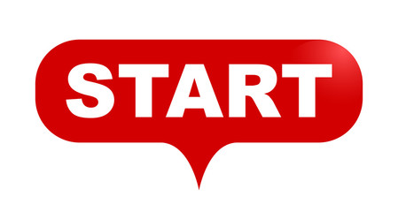 red vector bubble banner start