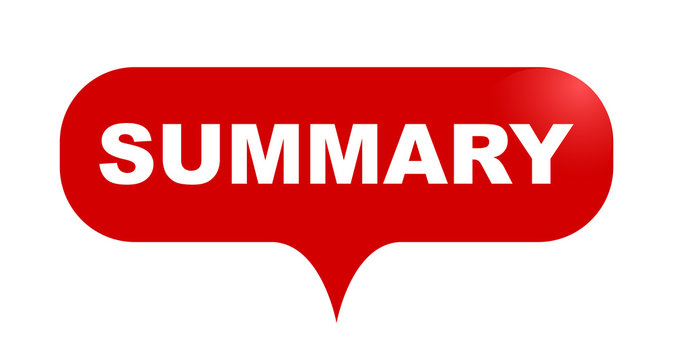 red vector bubble banner summary