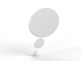 Chat bubble box, 3d illustration