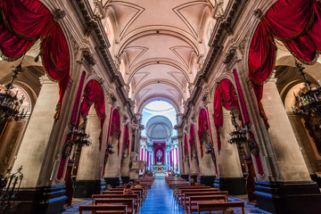 interiors of Duomo church, Ragusa, sicily, Italy