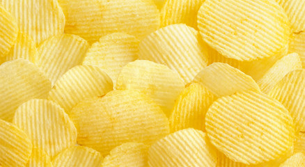 crispy potato chips snack texture background