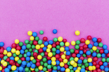 Colourful candy cake decorative sprinkles background