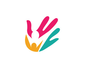 Fototapeta na wymiar Hand Care Logo Template vector icon