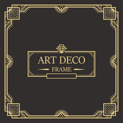 Art deco border and frame template © lumyaisweet
