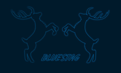 blue stag - blauer Hirsch 