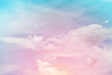 Fototapeta na wymiar sun and cloud background pastel colored
