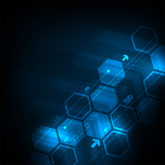 Vector background in the concept of technology.