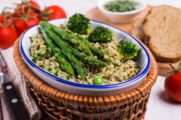 Vegetables with quinoa