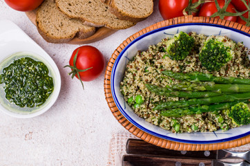 Vegetables with quinoa
