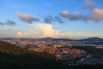 A sunset  of the Namsan