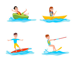Summer Collection of Sports Vector Illustration