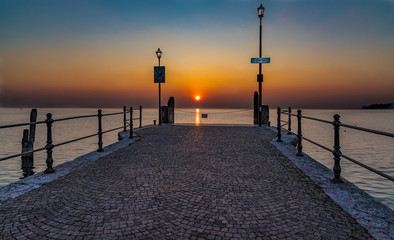 sunset on the pier