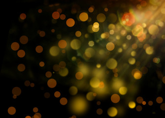 abstract light of gold bokeh 