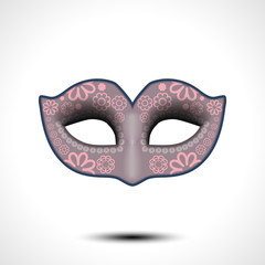 Masquerade party mask. Carnival mask isolated on white background, front view