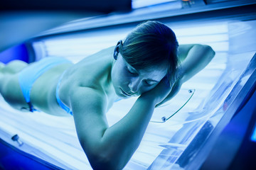 Young Women In The Solarium