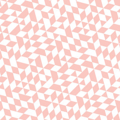 Geometric vector pattern with triangles. Geometric modern ornament. Seamless abstract background with pink triangles