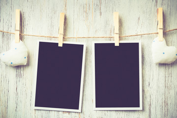 Black blank phote frame