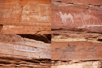 Shishkin petroglyphs - rock paintings of ancient people (late Neolithic)