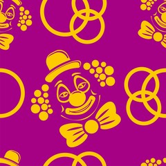 Seamless vector pattern whith clown