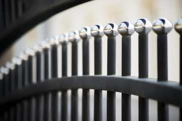 Fence with chrome elements