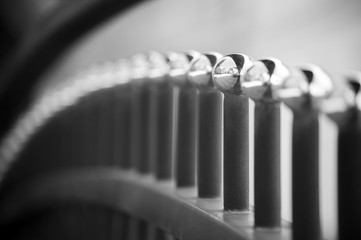 Fence with chrome elements