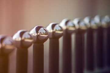 Fence with chrome elements