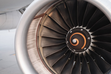 a airplane turbine detail