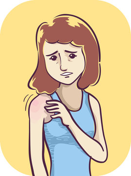 Girl Muscle Twitch Illustration