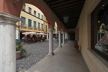 Fototapeta na wymiar A street in Treviso city, Italy