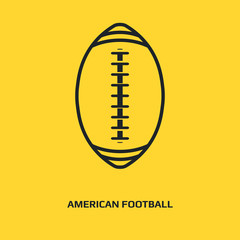 American Football icon. Sport ball sign. Team game symbol. Rugby sign icon