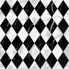 Gardinen Marble Luxury Check Rhombus Seamless Pattern © kronalux