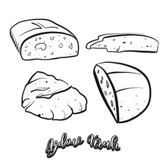 Hand drawn sketch of Ajdov Kruh food